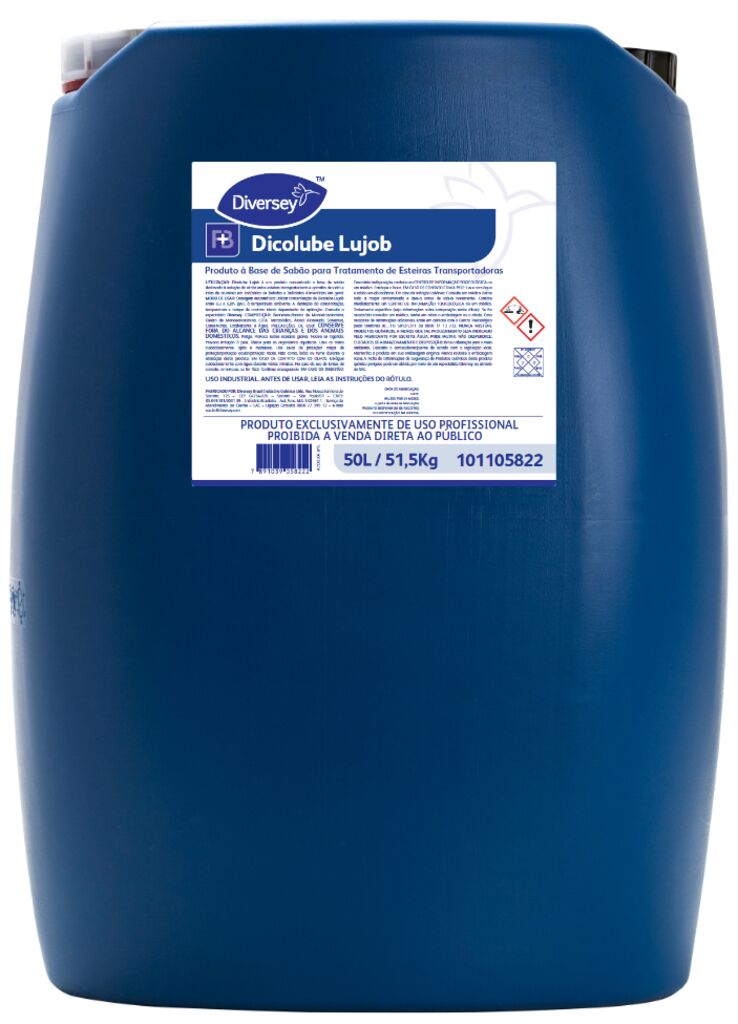 DICOLUBE LUJOB 50L - PRODUTO À BASE DE SABÃO PARA TRATAMENTO DE ESTEIRAS TRANSPORTADORAS